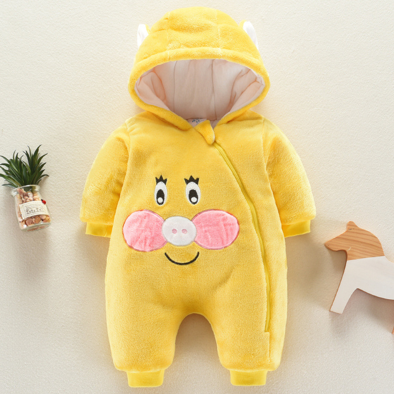 Combinezon galben imprimeu purcelus