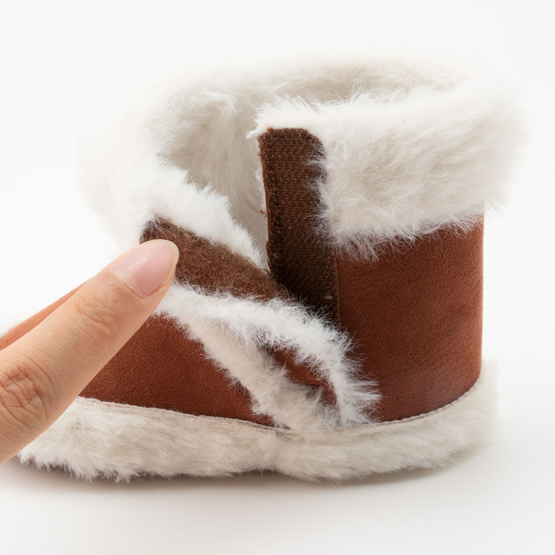 Cizmulite maro roscat cu blanita Eliza scai