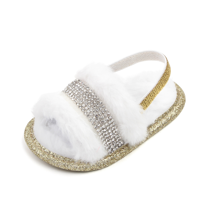 Papucei de casa albi pufosi (5)