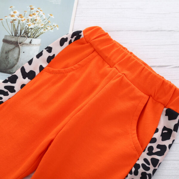 Compleu portocaliu animal print pantaloni