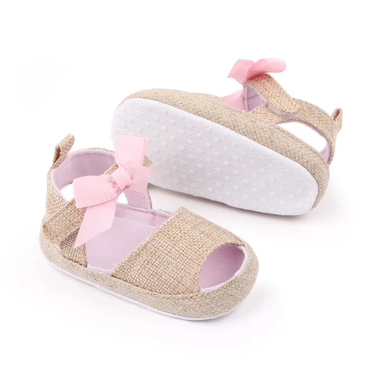 Sandale Sunny cu fundita roz (3)